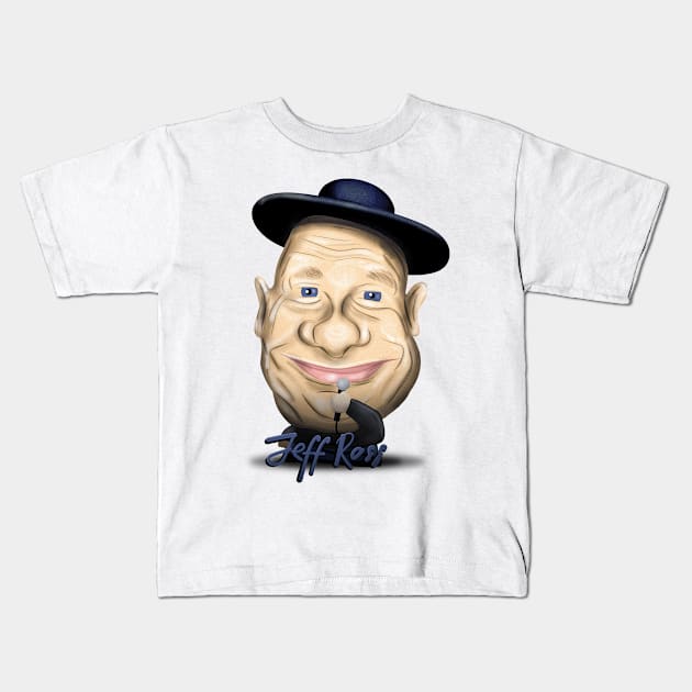 Jeff Ross Stand Up Comedy - Big Head Illustration Kids T-Shirt by Ina